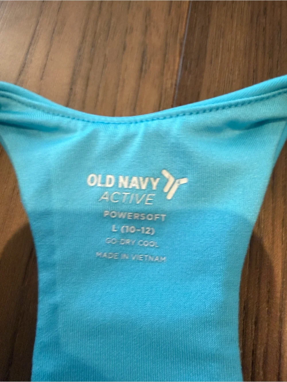 Old Navy Active Girls Powersoft Crop Tank Top Blue Size L (10-12)